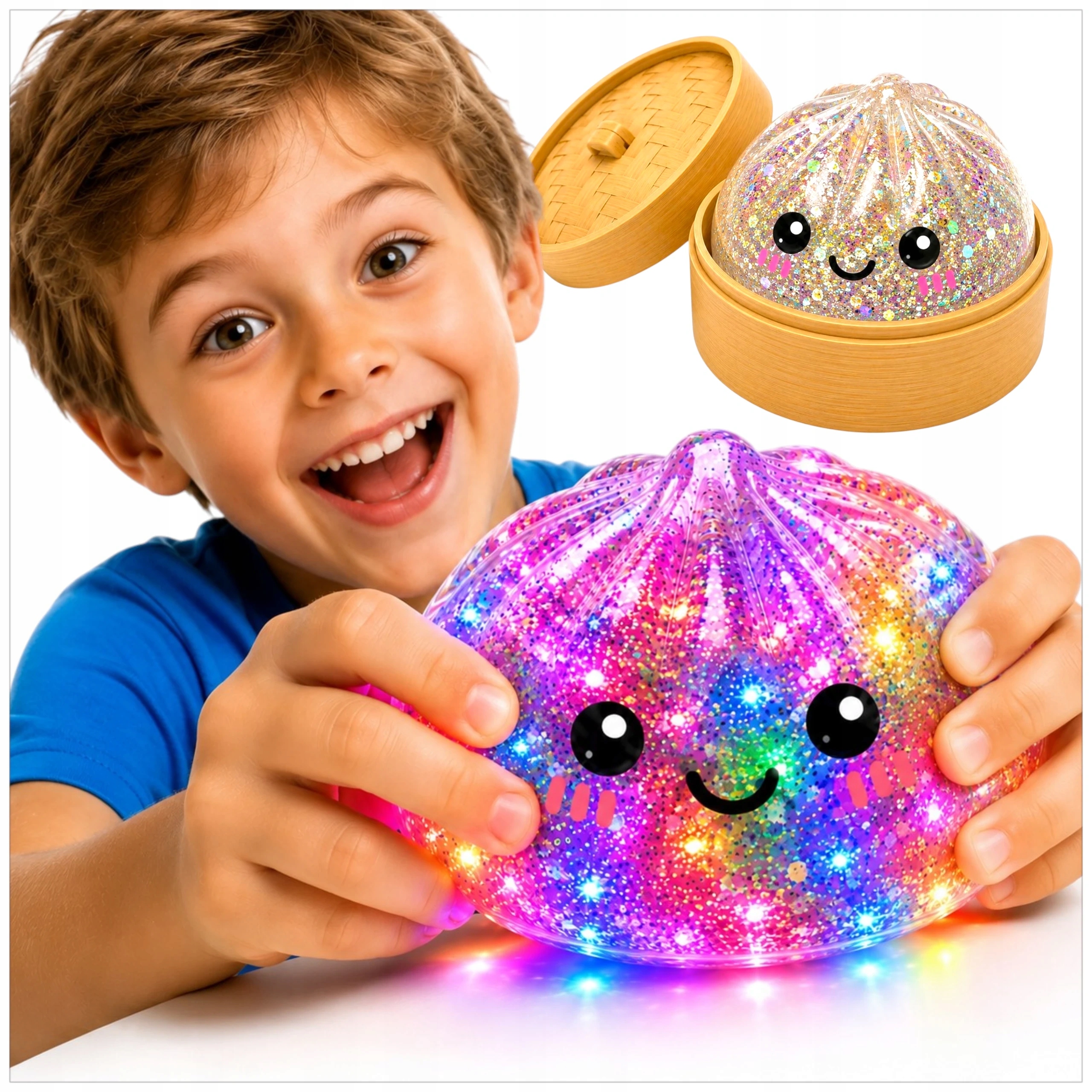Toys gniotek pieróg świecący brokat dumpling
