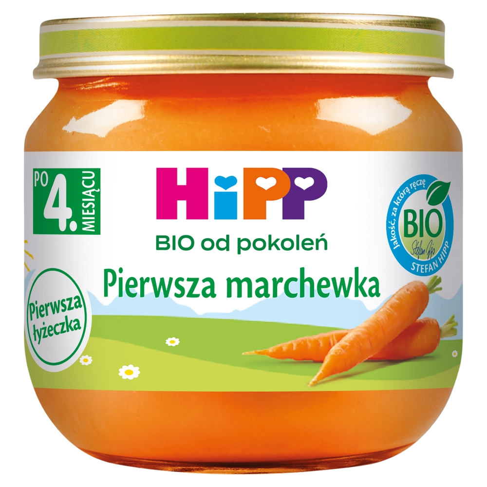 Hipp Bio pirmoji šaukštelė 4x80g morkos, moliūgo, obuolies