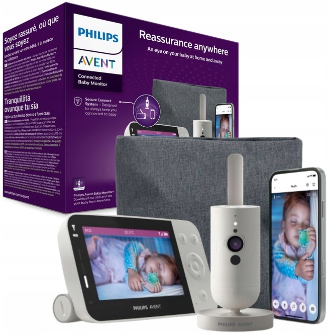 PHILIPS AVENT ELECTRONIC NANNY VIDEO FULL HD EKRANO + LOPŠINIŲ APP
