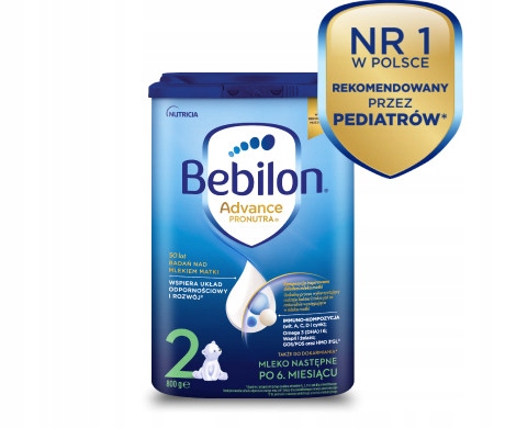 Bebilon 2 su Pronutra, modifikuotas pienas, 800 g