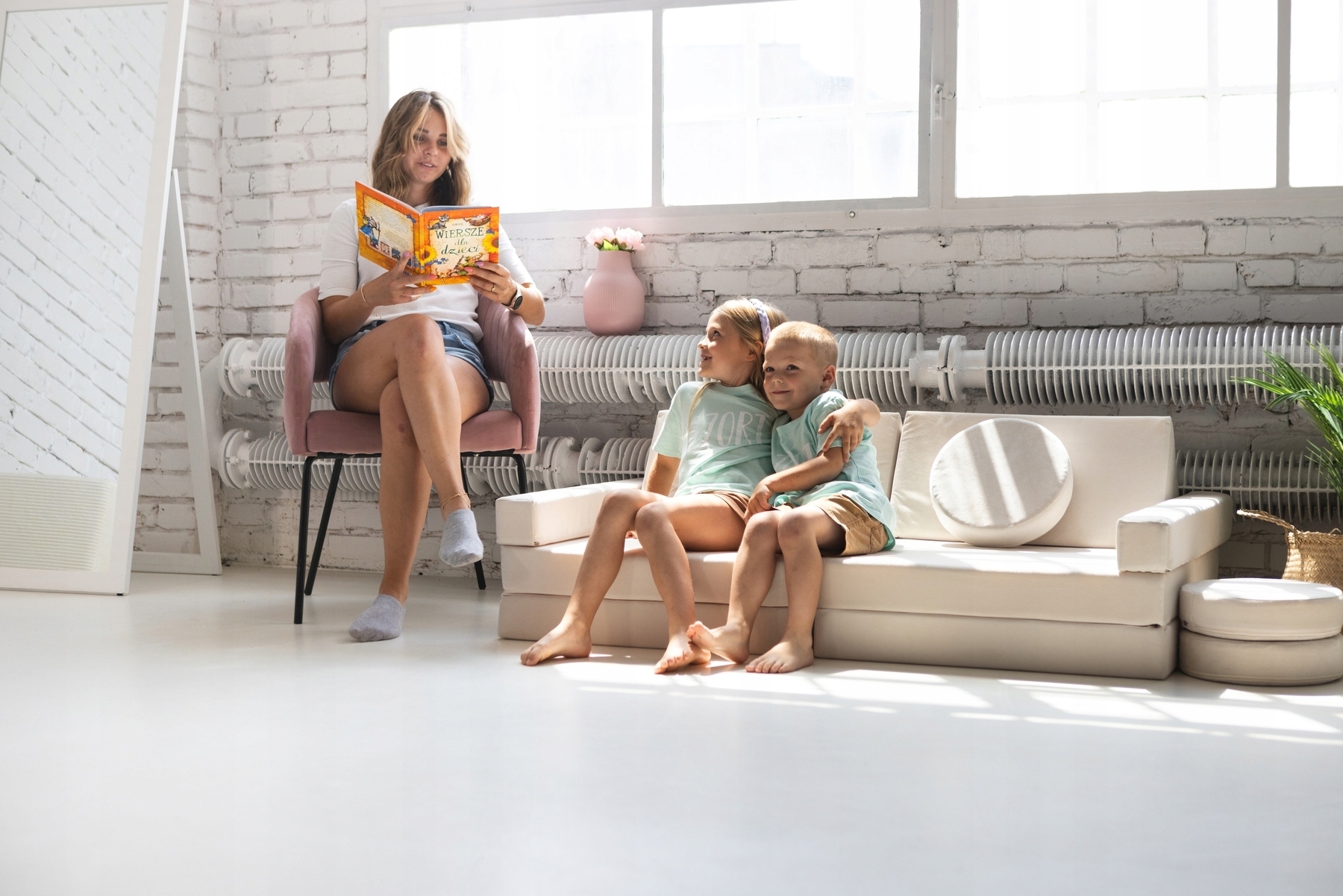 Daugiafunkcinė modulinė sofa vaikui ir putplasčio blokeliai viename Multifunkcinis