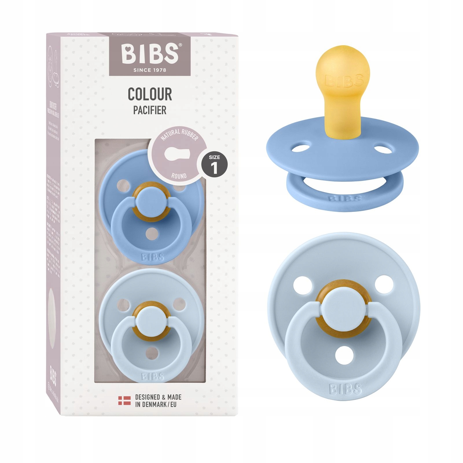 Bibs paspalas apvalus 2 vnt., lateksas, nuo 0 mėn.