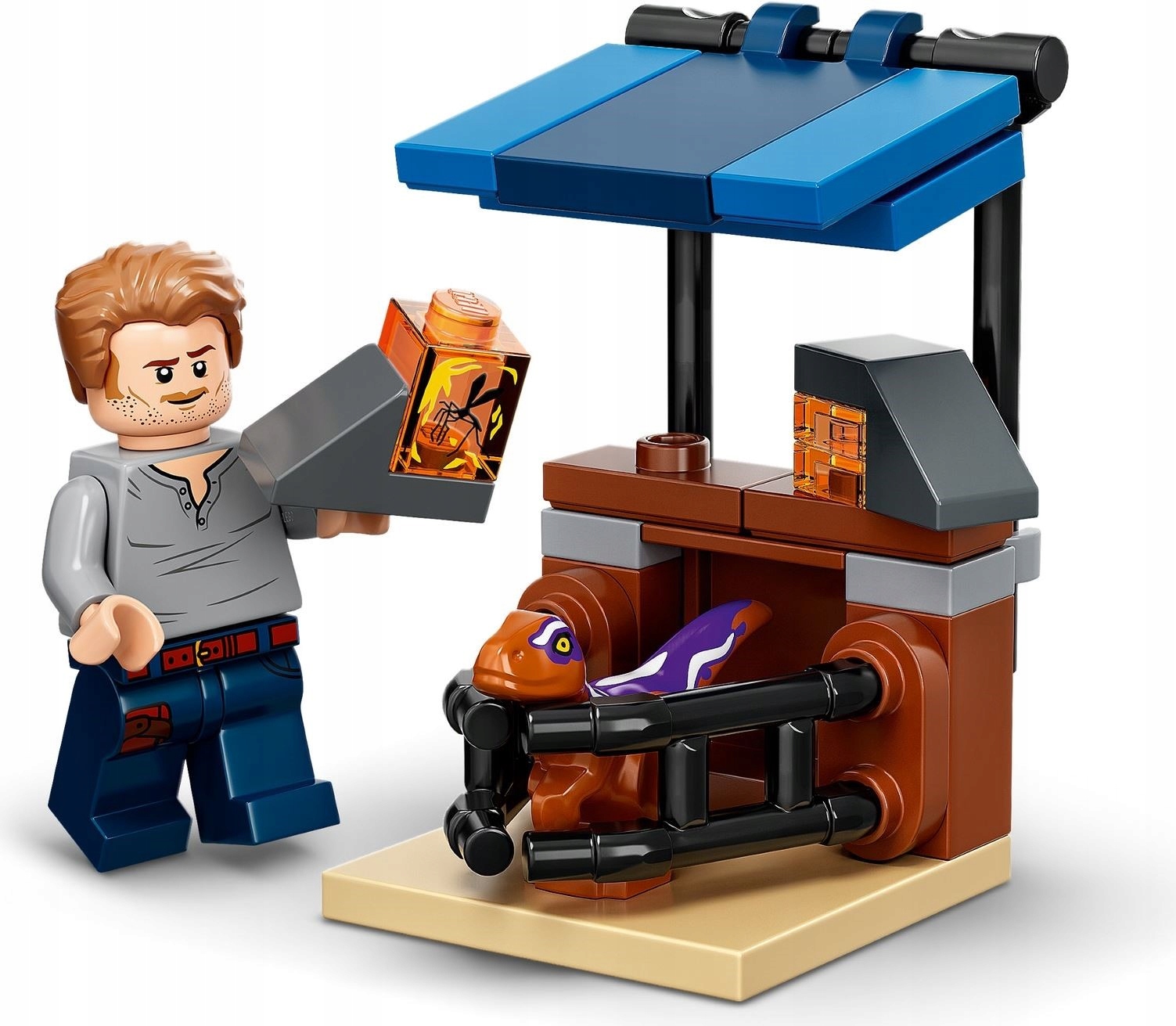 Lego Jurassic World atrocirapto vėžimasis motociklu 76945