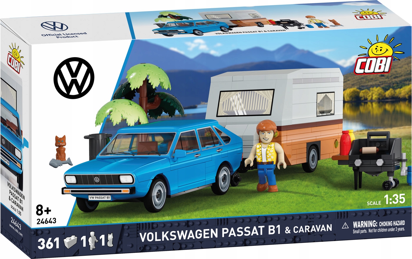 COBI BLOKAI 24643 Auto Volkswagen Camping Passat B1 ACTION TOWN 361 vnt.