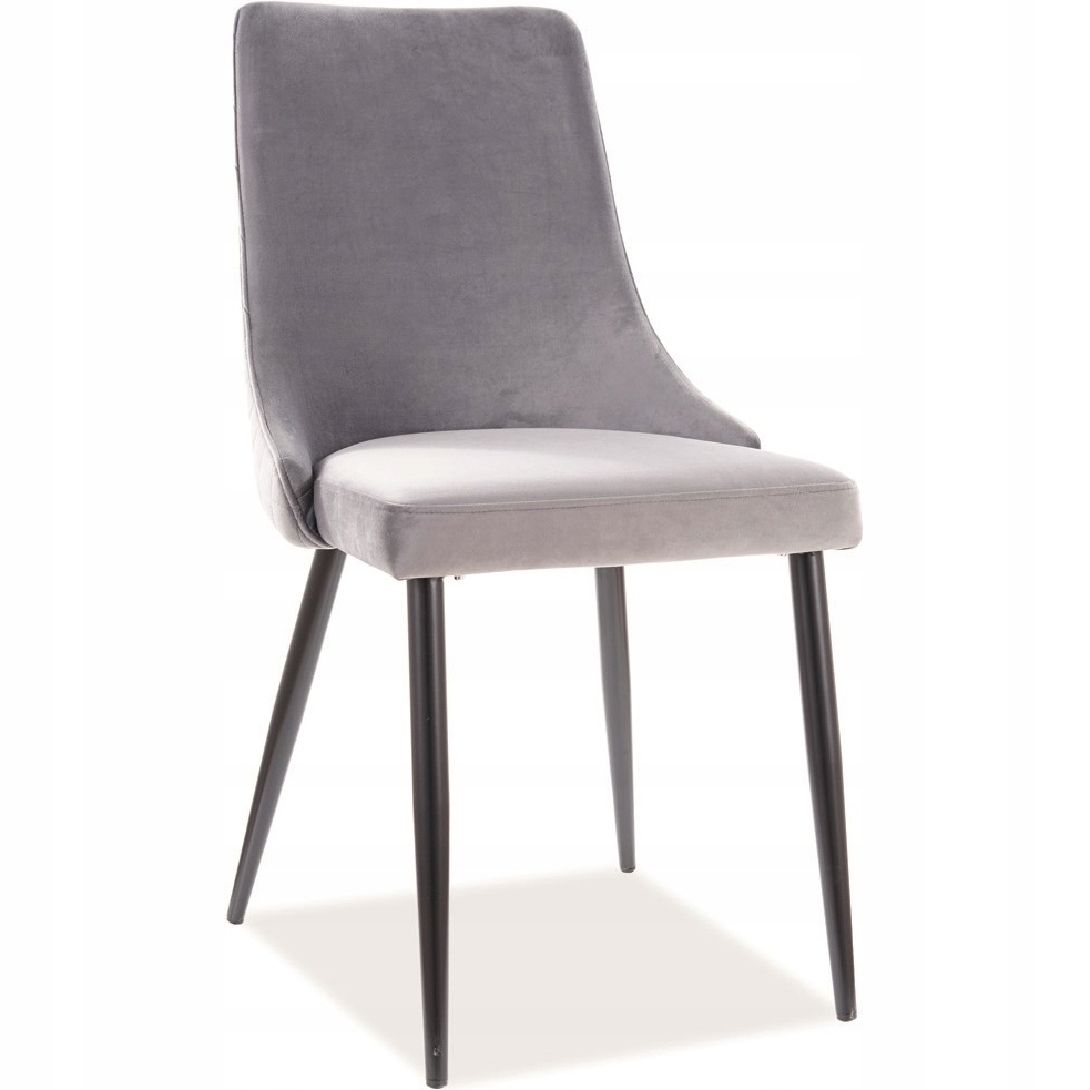 Piano B Velvet Grey kėdė su dygsniuotu atlošu