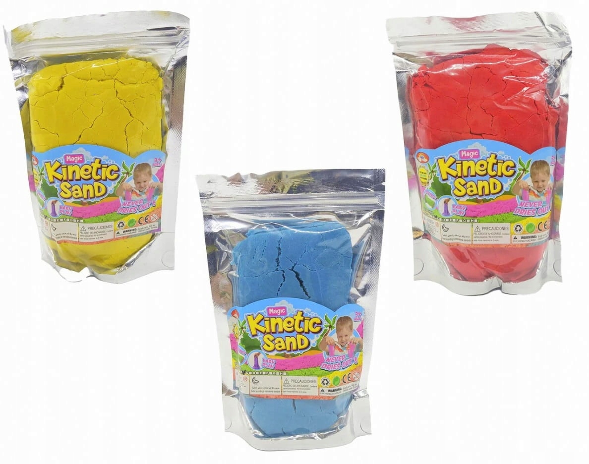 Bigtoys kinetinis smėlis įvariu spalvų 500g