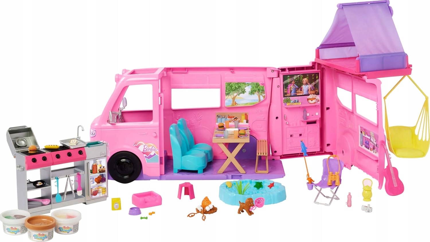 Barbie Dream Camper automobilis su aksesuarais