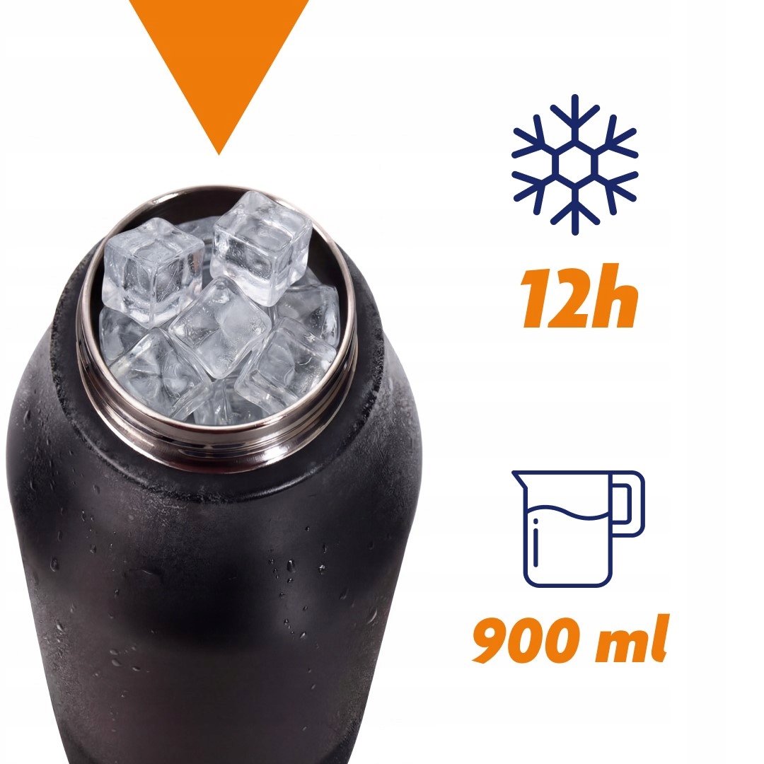 Majestic Sport termo butelė plieno su šiaudais 900ml
