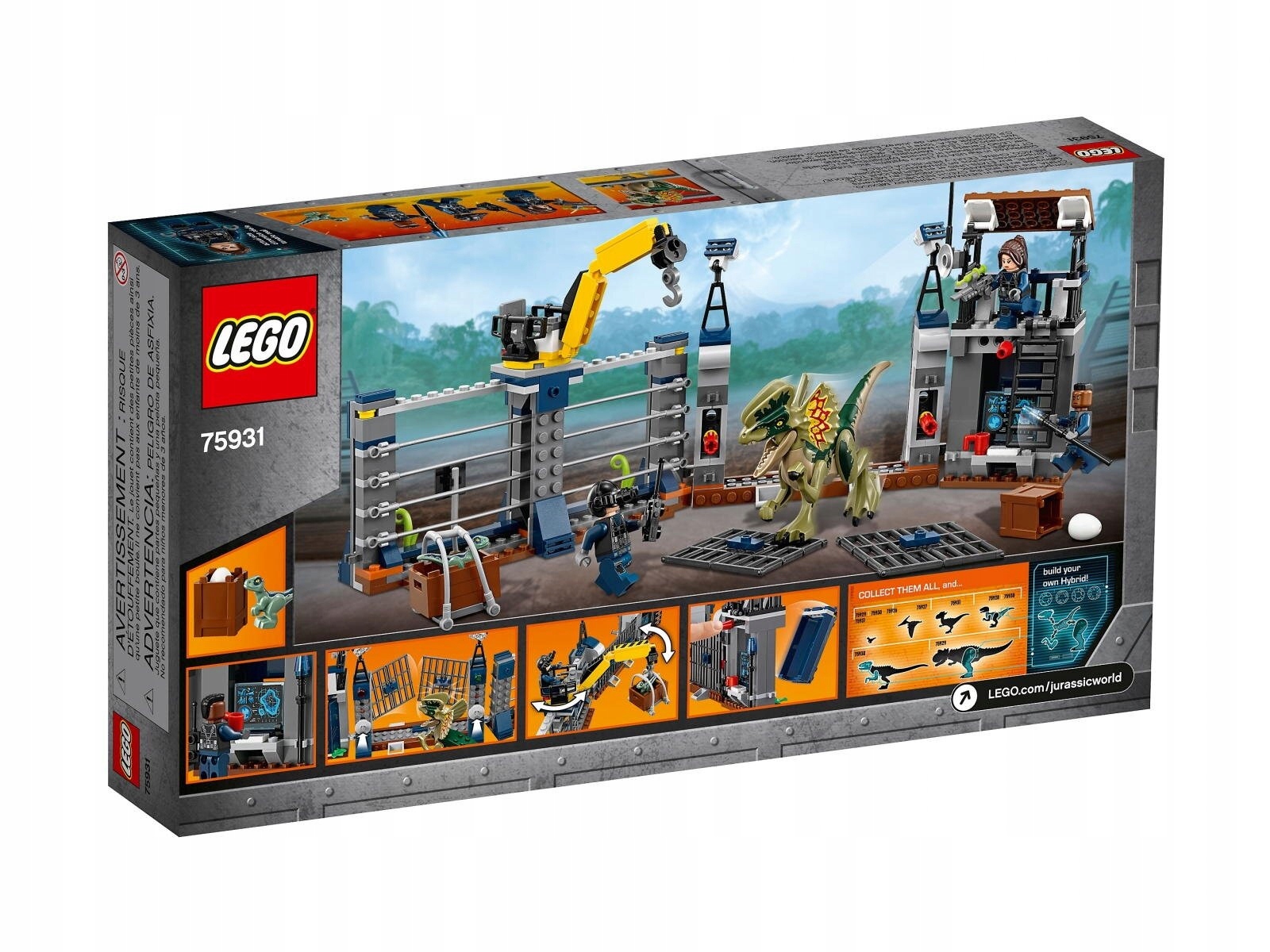 LEGO Jurassic World – 75931 dilofozauro ataka prieš postą – nauja