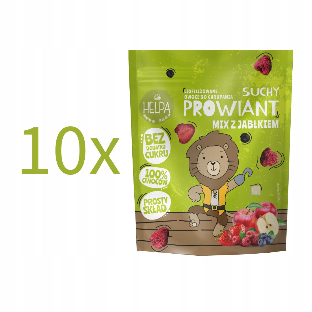 Helpa sausos užkandžiai su obuoliu 10vnt