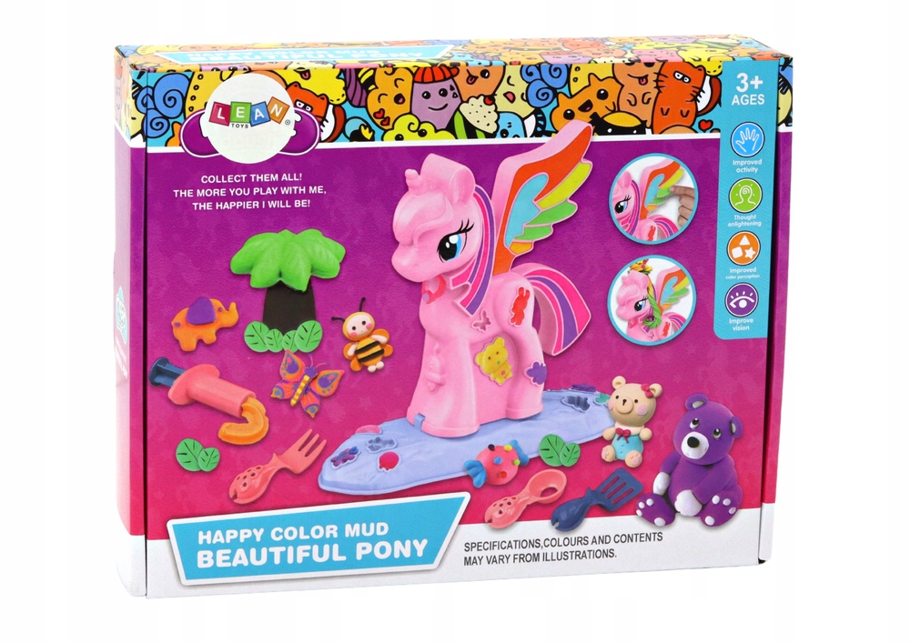 LEAN Toys Plastelina Jednorożec z akcesoriami