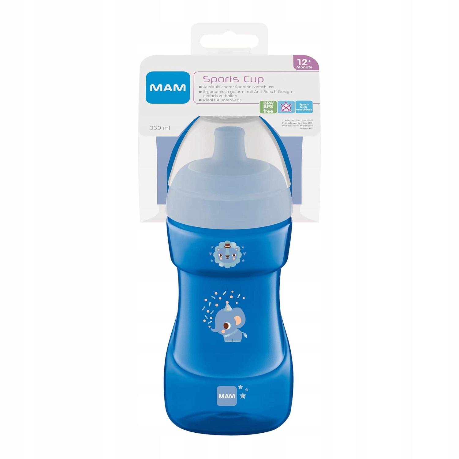 MAM Baby Sports Cup 330 ml Neišsiliejantis buteliukas 12 m+