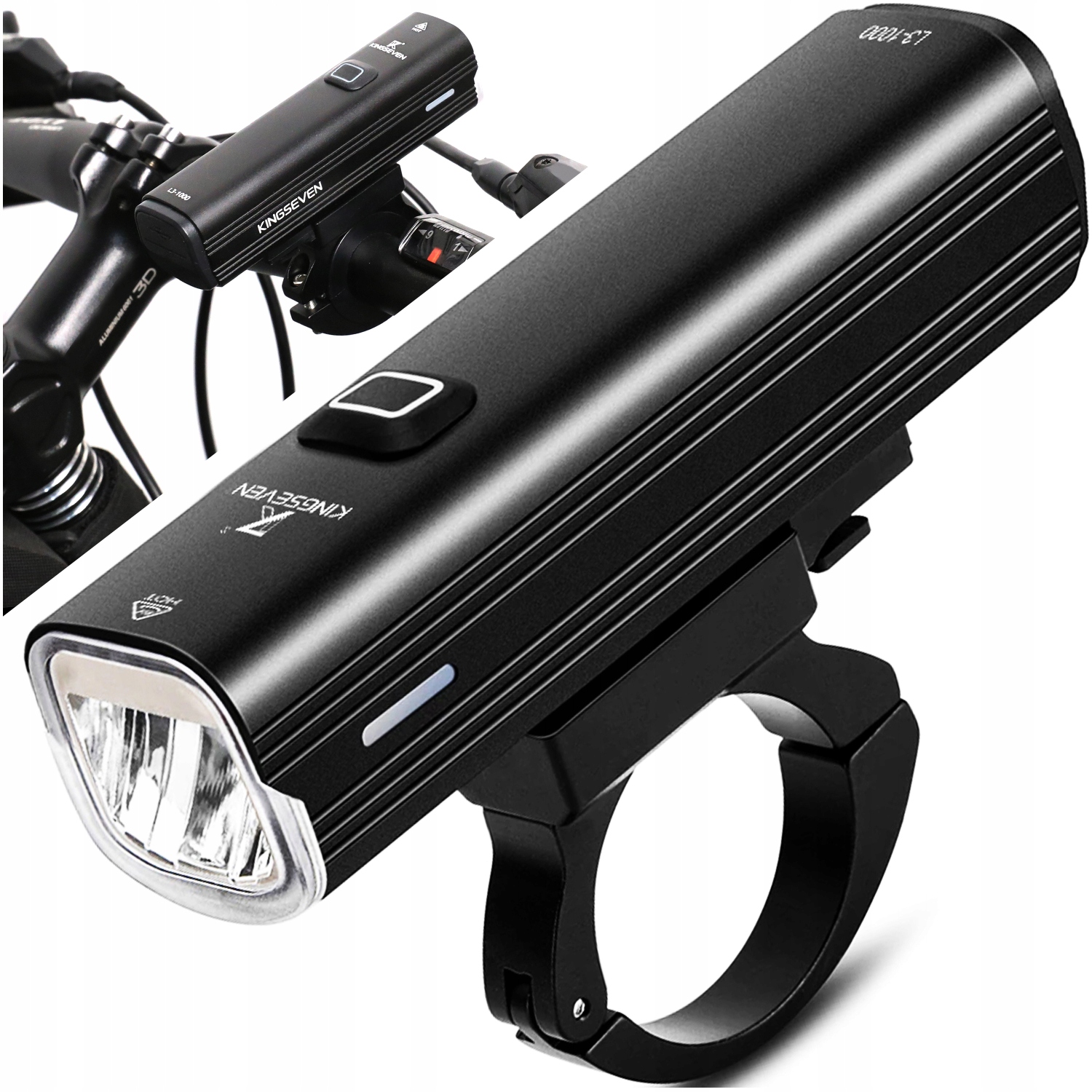 KINGSEVEN stipri LED dviračio žibintė 1000lm 4800mAh