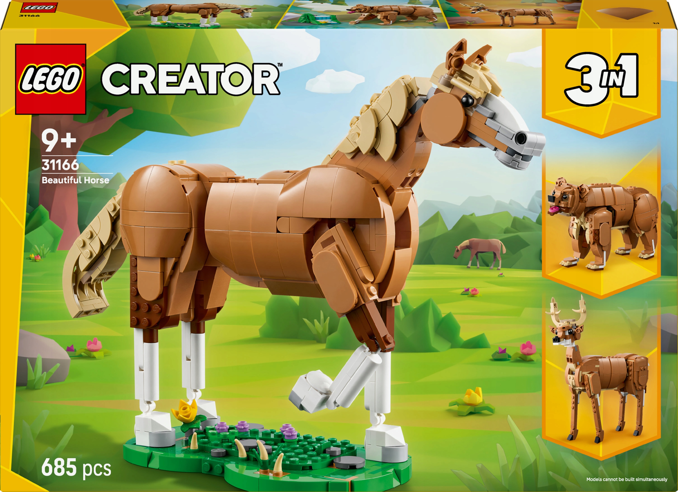 LEGO Creator 3w1 31166 gražus žirgas konstravimas