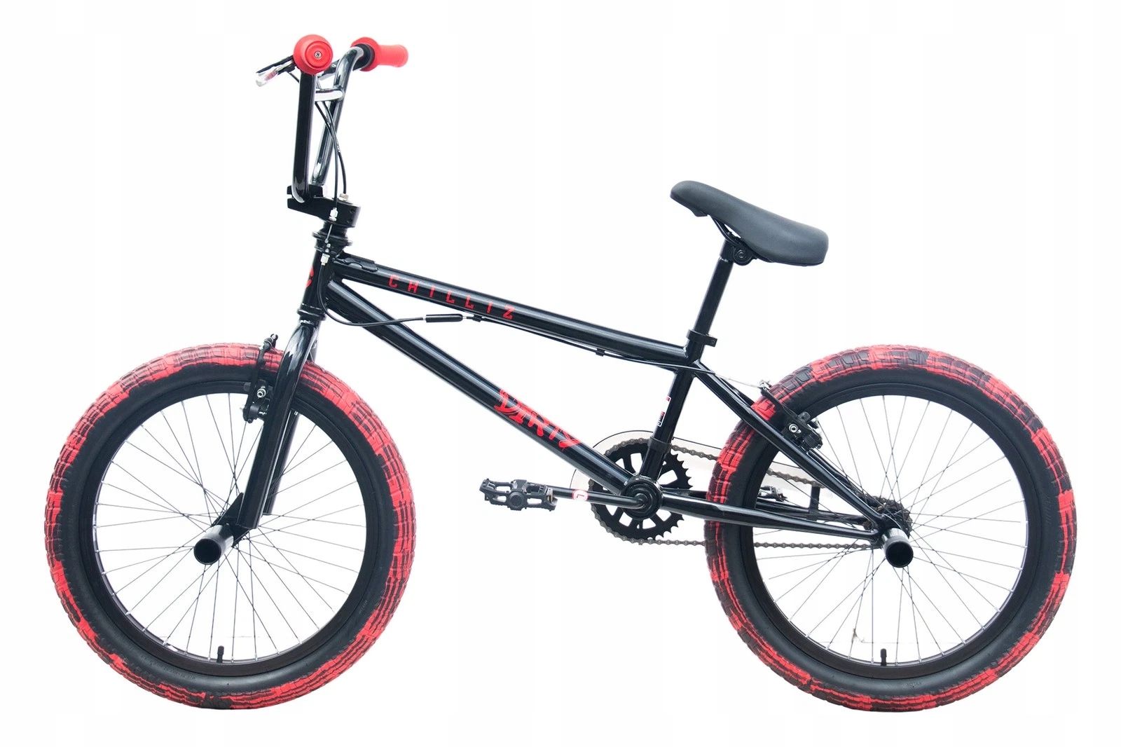 BMX juodi vokiški CHILLIZ DIRTY 20" ratai ROTOR 360 PEGI