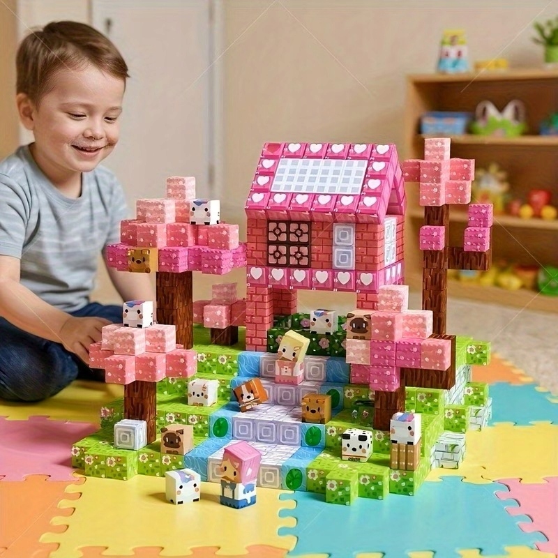 Magnetinės kaladėlės 100 vnt Sakura House Edukacinis kūrinys mergaitėms