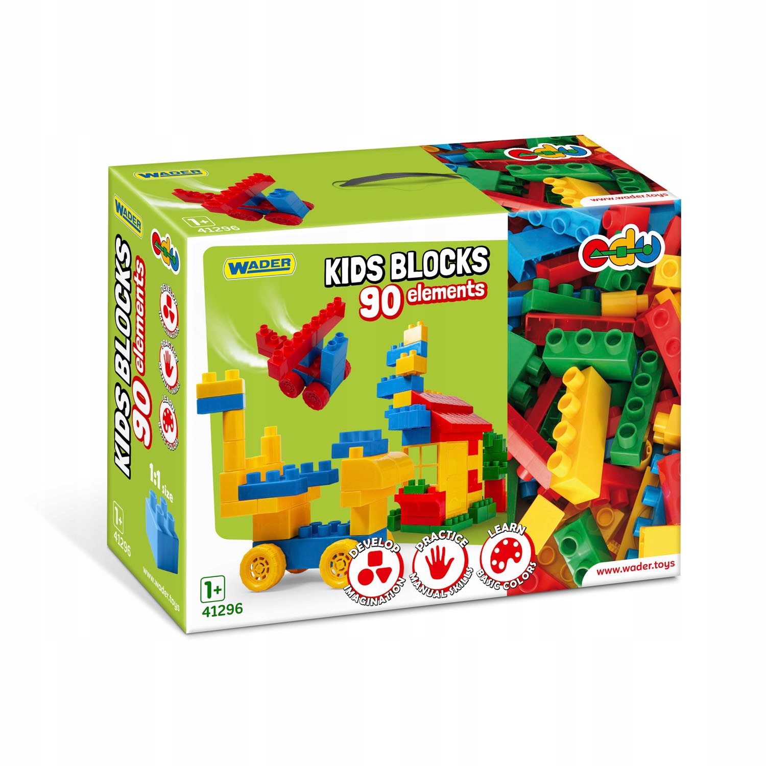 Wader Kids Blocks konstruktorius 90 elementų 41296