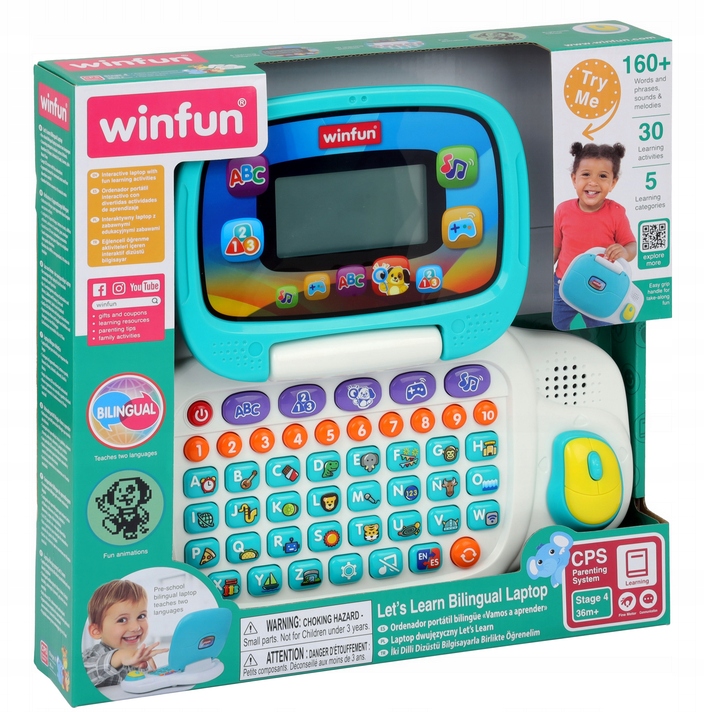 Winfun dvikalbis edukacinislaptopas vaikui