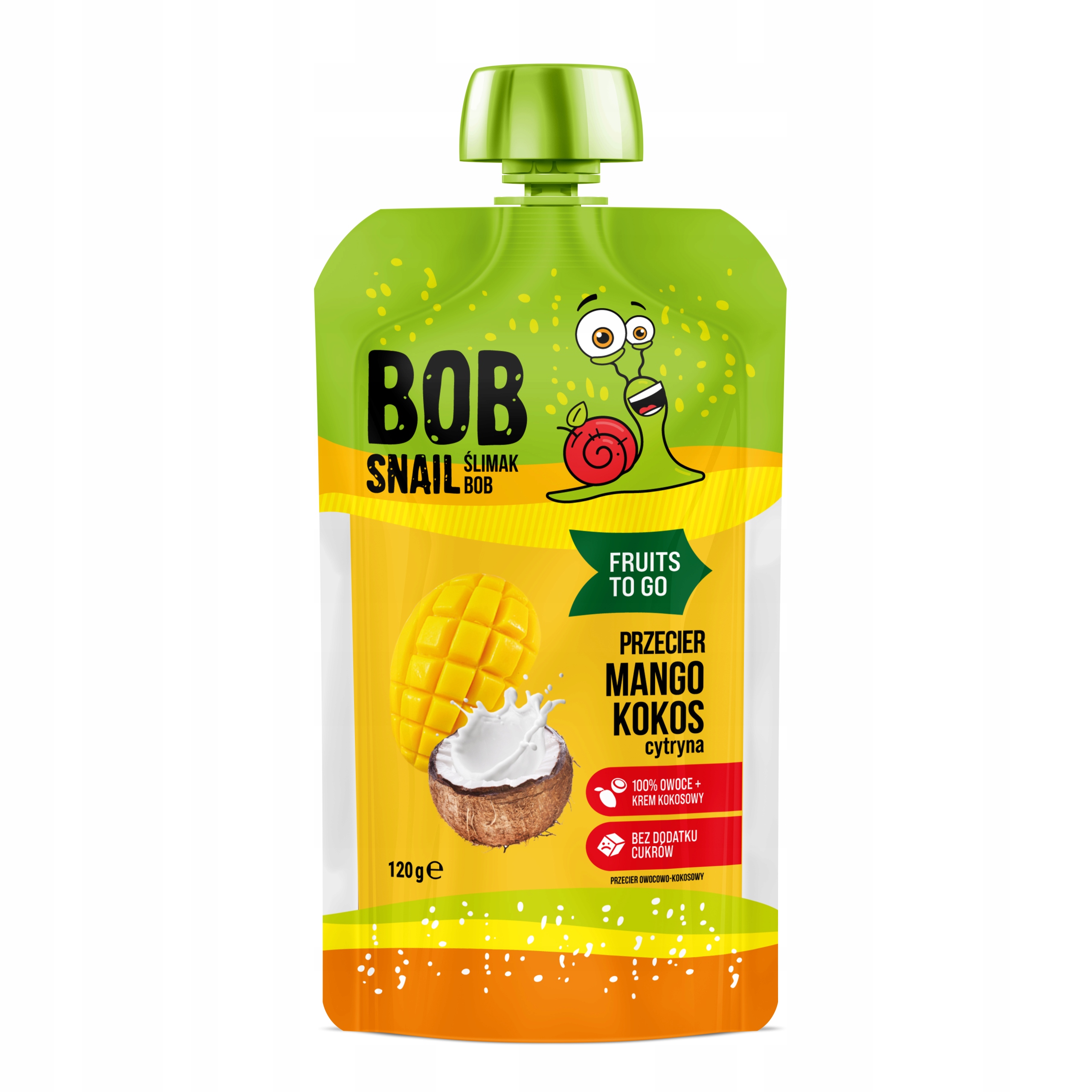 Bob Snail vaisių tūrtas mango-kokosas 10x120 g
