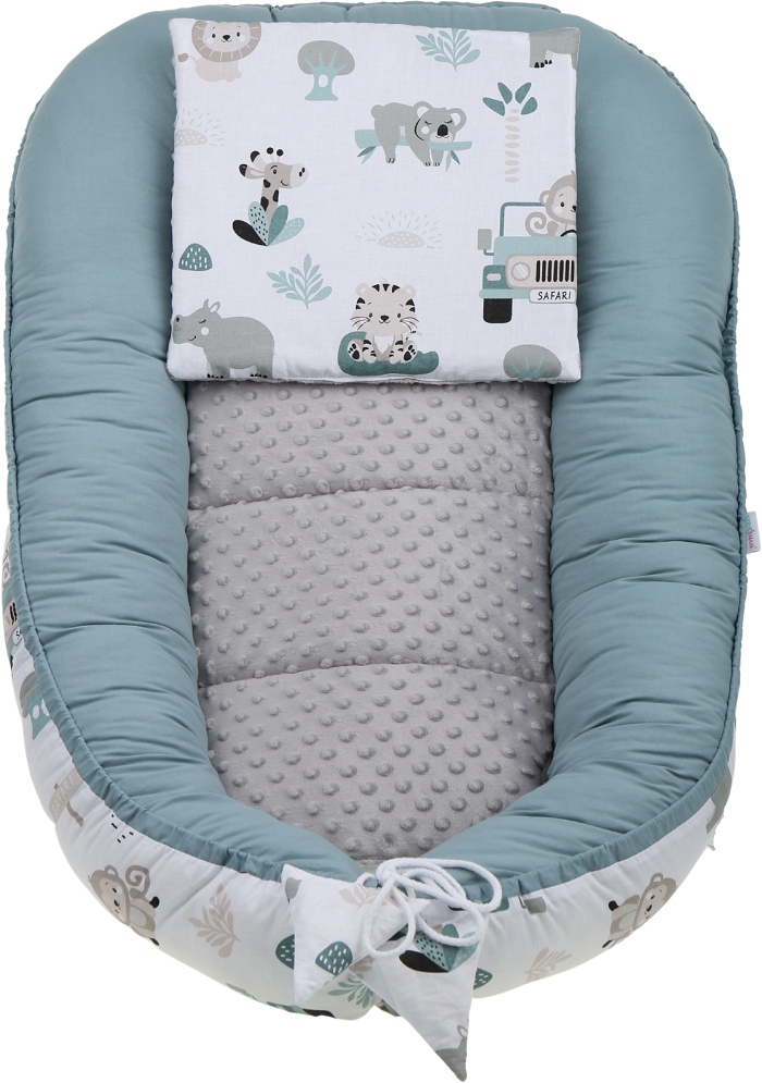 BABY COCOON NEST MINKY PIECE XXL BABYMAM RINKINYS, 7 ELEMENTAI.