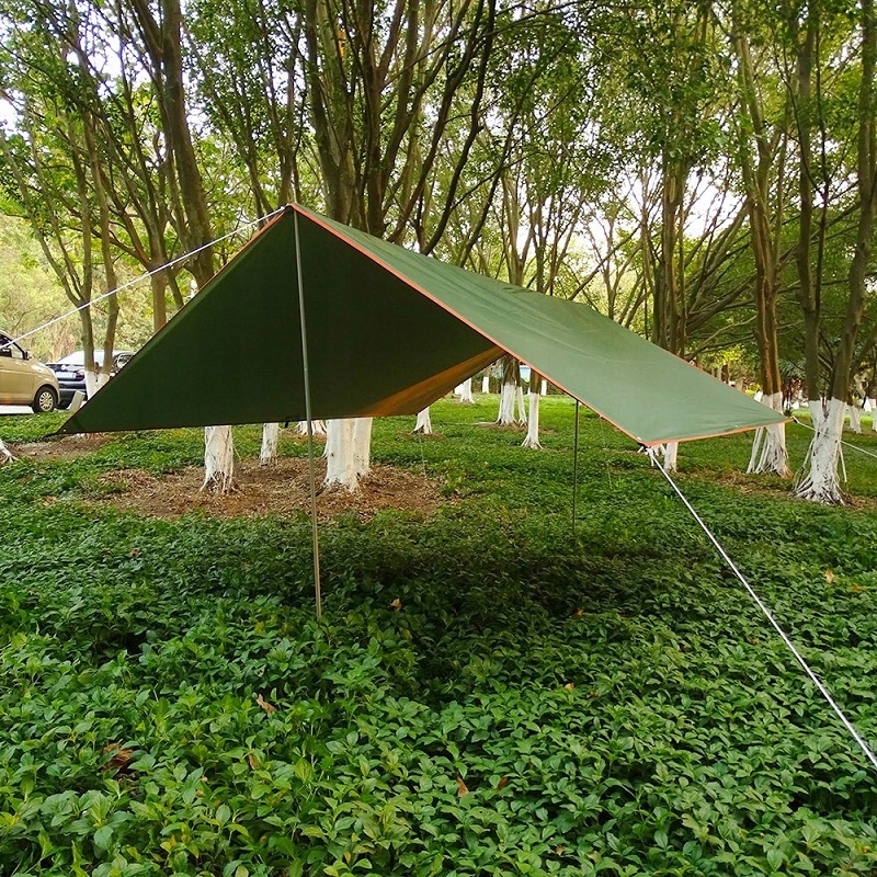 TARP vandeniui atsparūs TERMINIAI KEMPINGŲ LAKŠTAI 3X3 m SAULĖS BURĖ