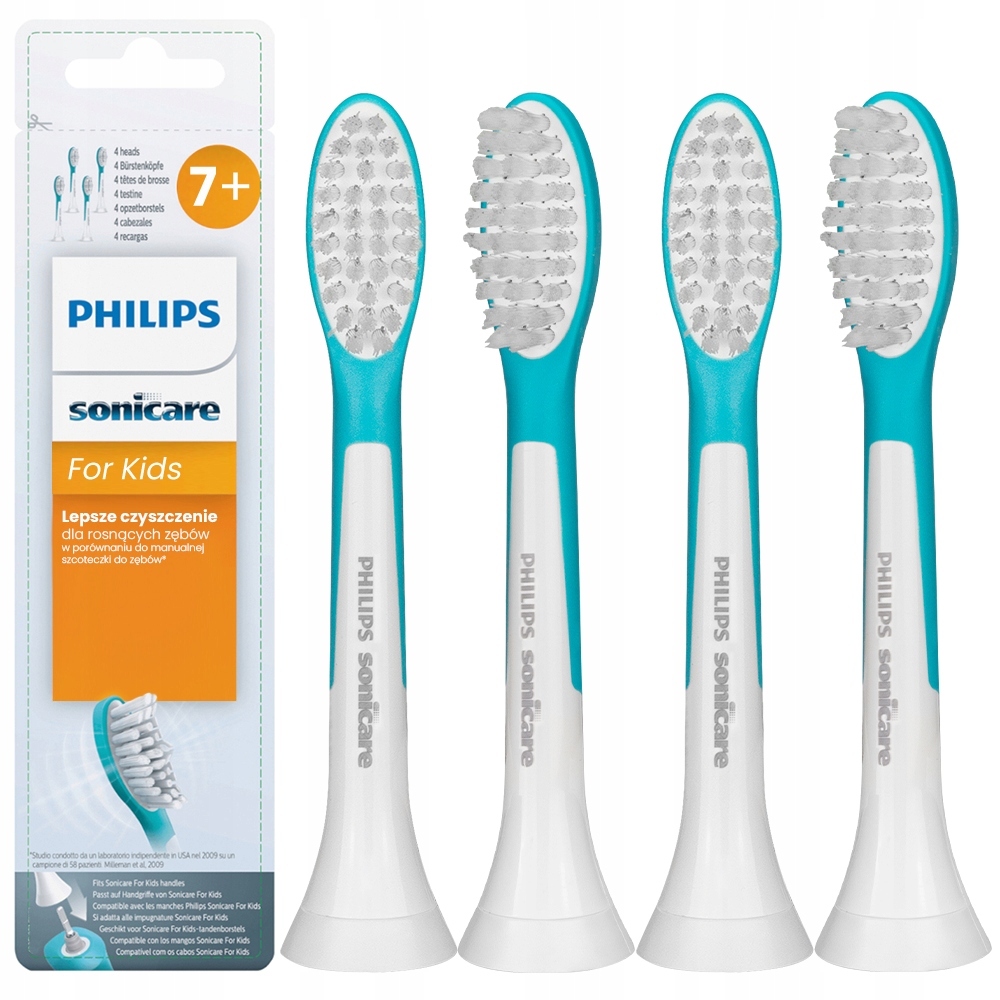 4x Philips Sonicare For Kids 7+ dantų šepetėlių galvutės hx6044