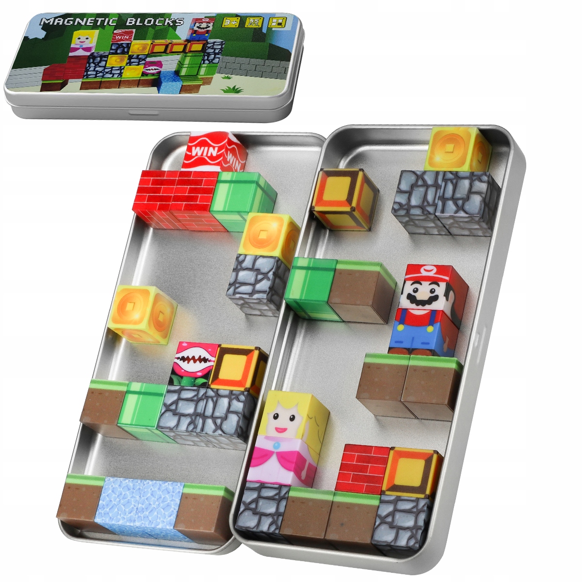 Magnetiniai 3D klockai 35 elementai kūryba