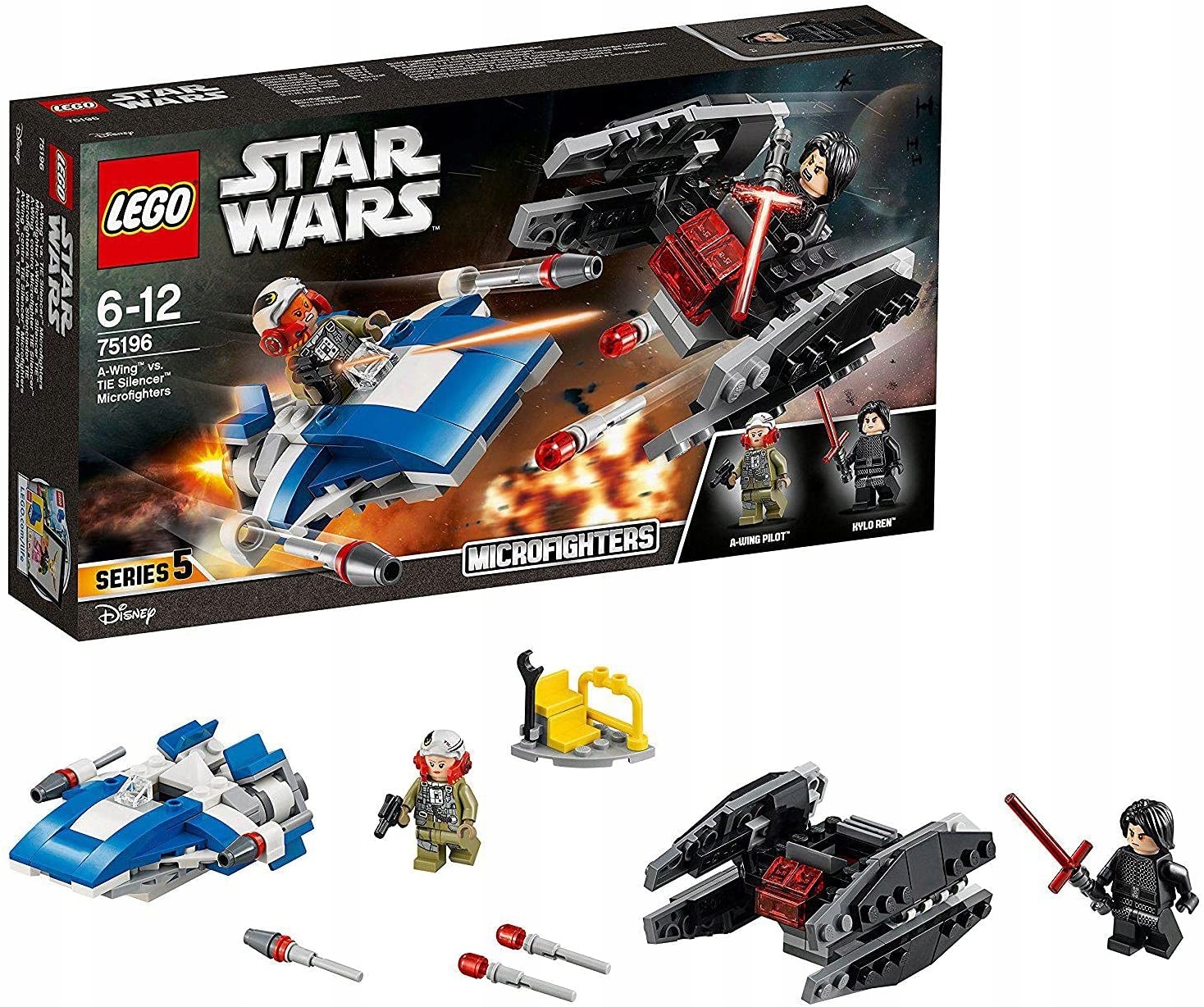 Lego Star Wars 75196 A-Wing ir TIE Silencer rinkinys