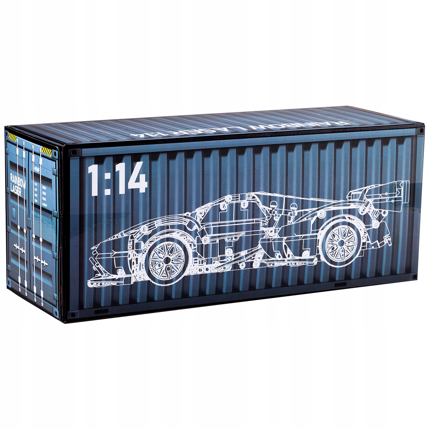 Sportinio automobilio vaivorykštės lazeriniai konstravimo blokai Dovana berniukams 6+