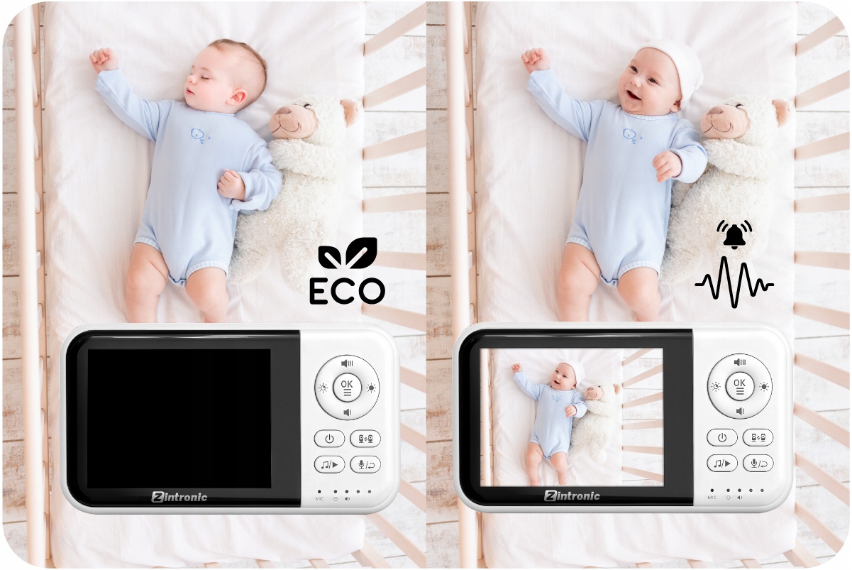 Zintronic vaikiška stebėjimo kamera su ekranu 3.2 col