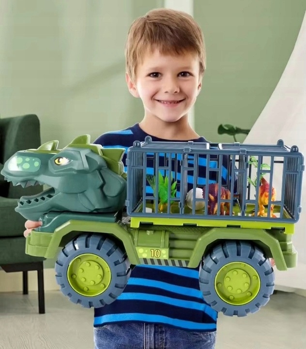 MALLE sunkvežimis su dinozaurais figurėlės rinkinys
