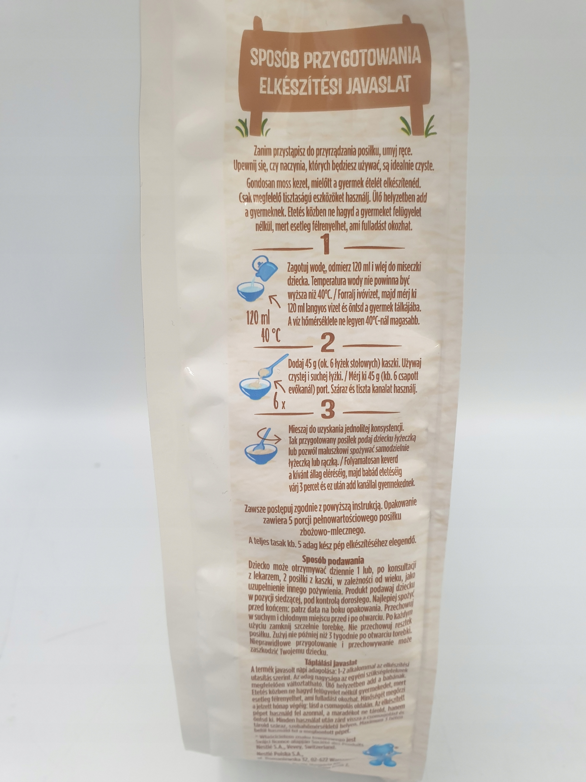 NESTLE pieno ir ryžių košės bananas po 6 mėnesių 230g