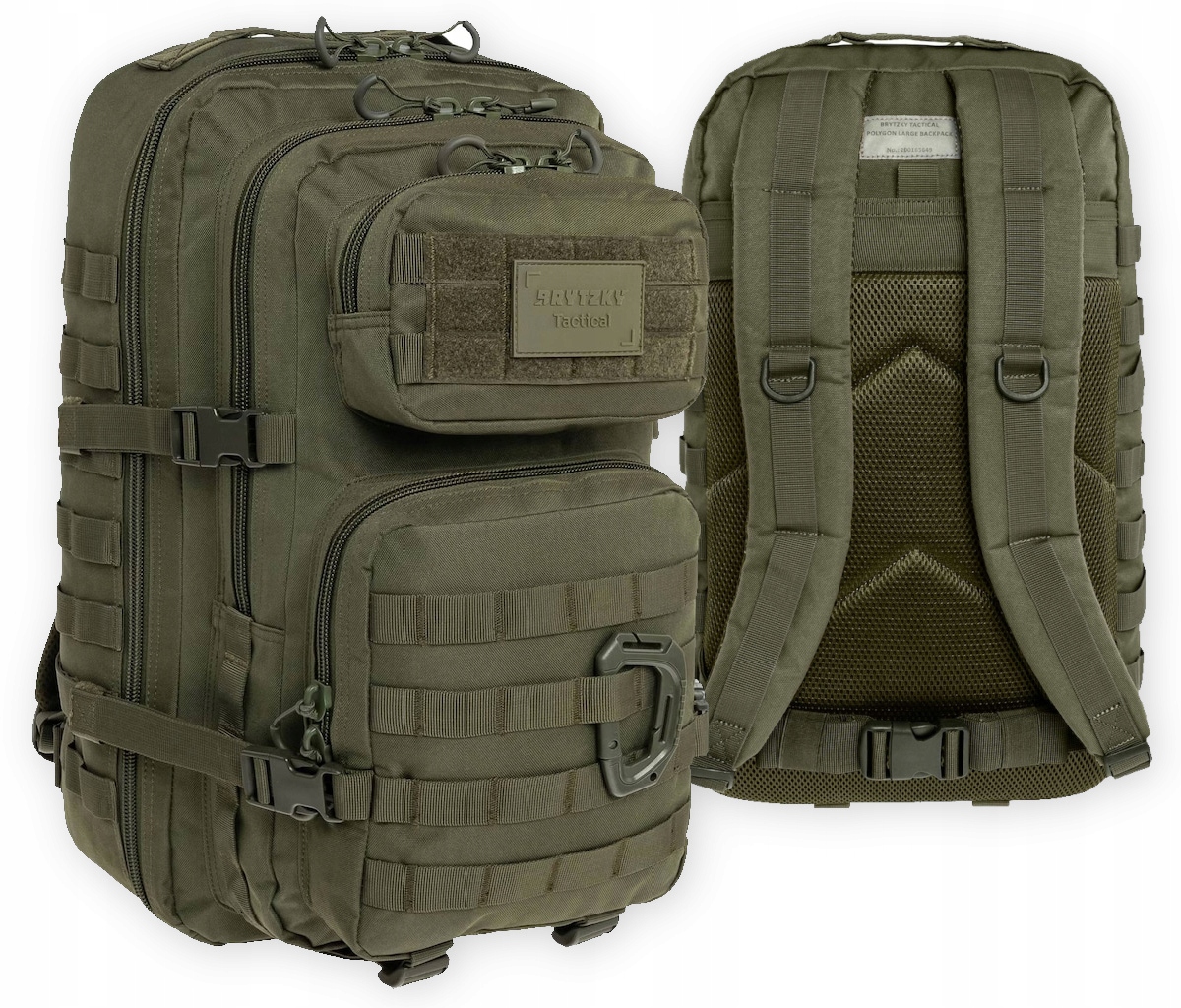 Brytzky Tactical Polygon Didelis 36L alyvuogių MOLLE žygio kuprinė