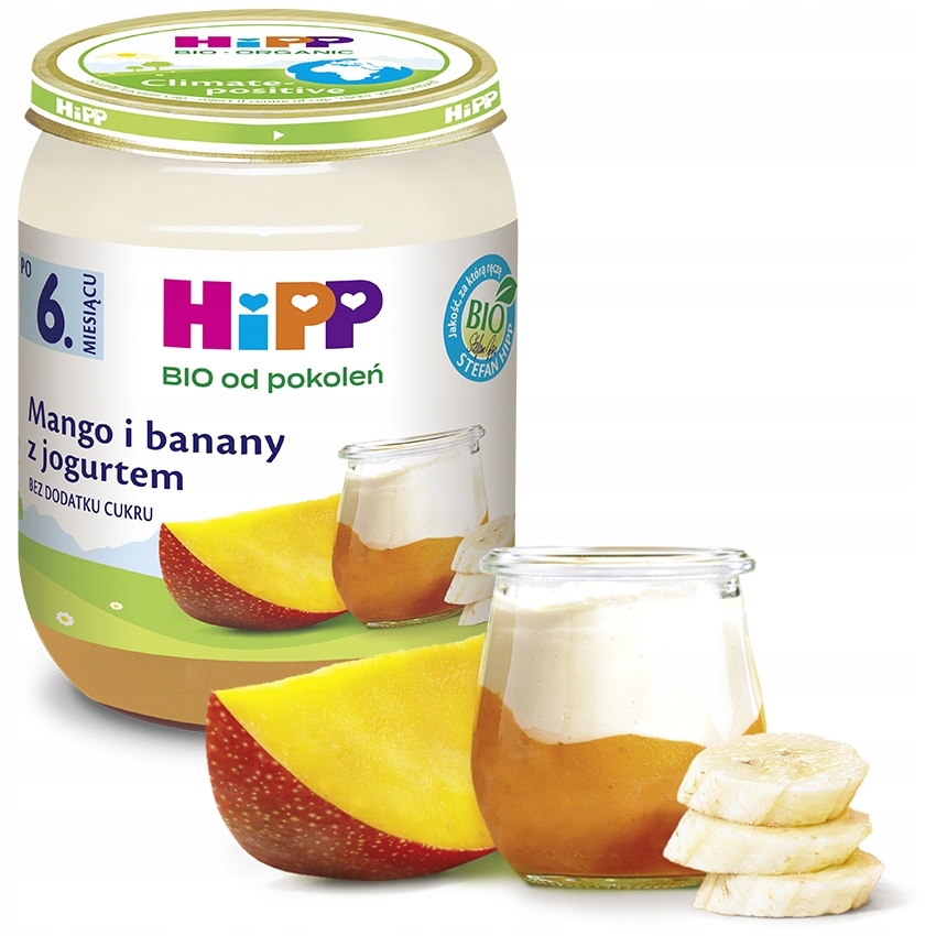 Hipp bio vaisių deserai su jogurtu nuo 6 mėn 2x160 g
