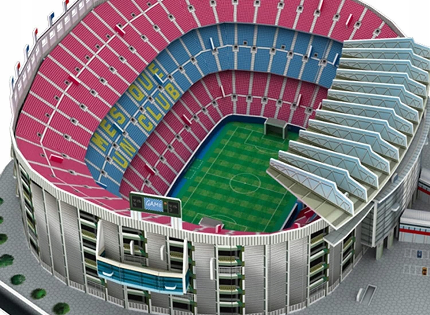 3D DĖLĖS FUTBOLO STADINO STADIONO STOVYKLĖ NOU FC BARCELONA MODELIO FUTBOLO AIKŠTĖ 69e