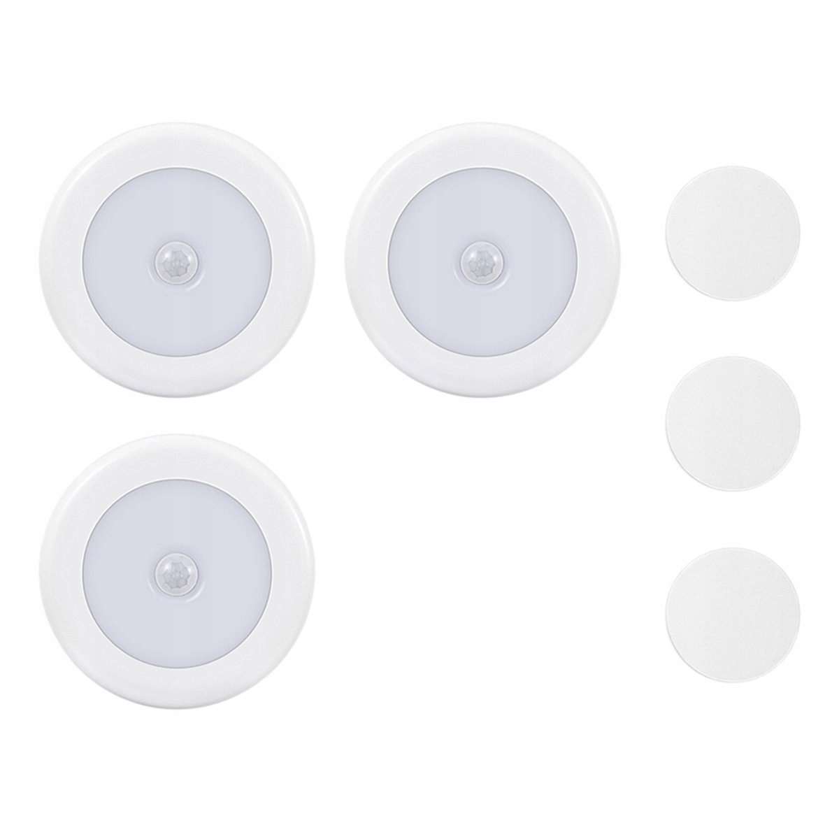 3x LED lempa, prieblandos judesio jutiklis, PIR BATERIJOS