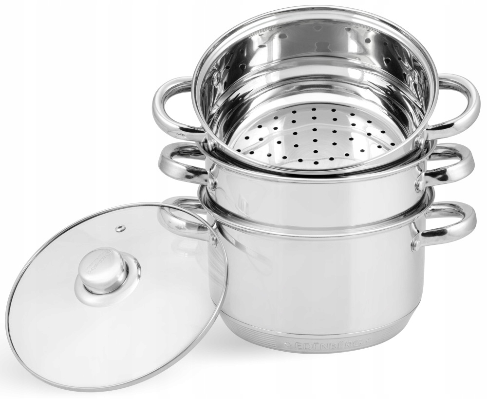 GARINIMO PUODAS Garų puodas 4 vnt 5L 24cm INDUKCINĖS Dujos 9244