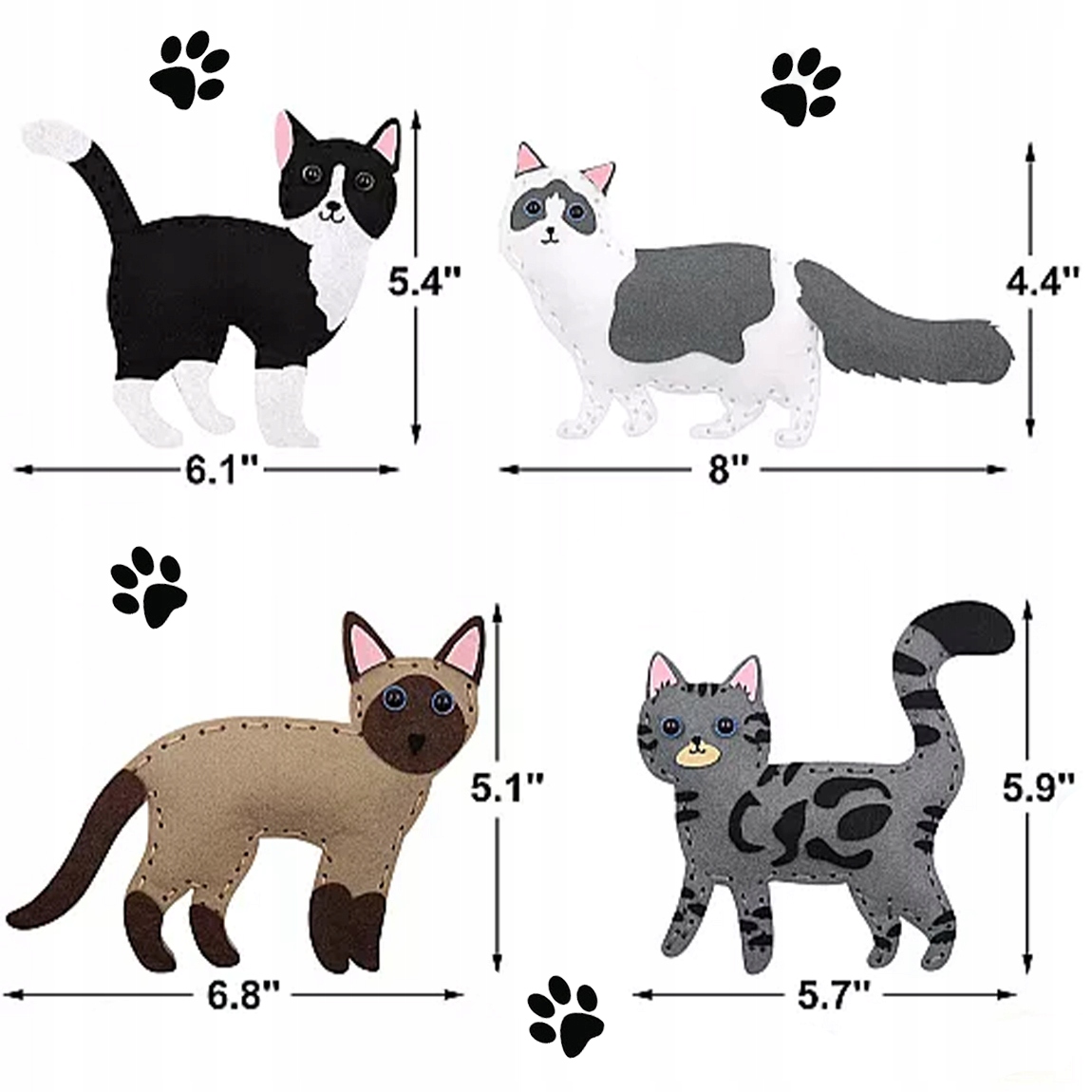 VELTINIAI GYVŪNAI KATĖS, SUSIJUSI DIY KATTEN 12 VIENŲ RINKINYS VAIKAMS