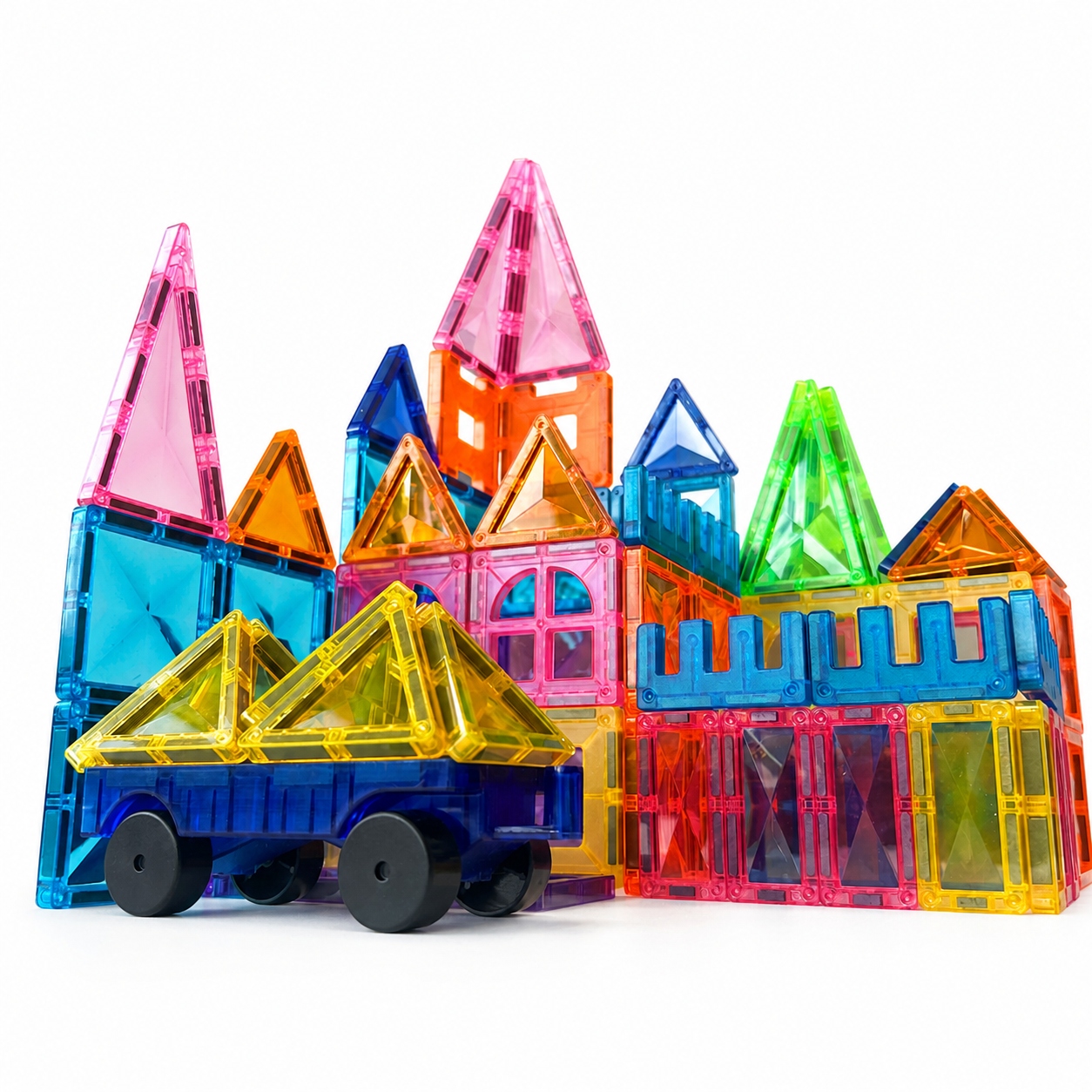 EDUCATIONAL statybiniai blokeliai 98 vnt MAGNETIC Diamond Large