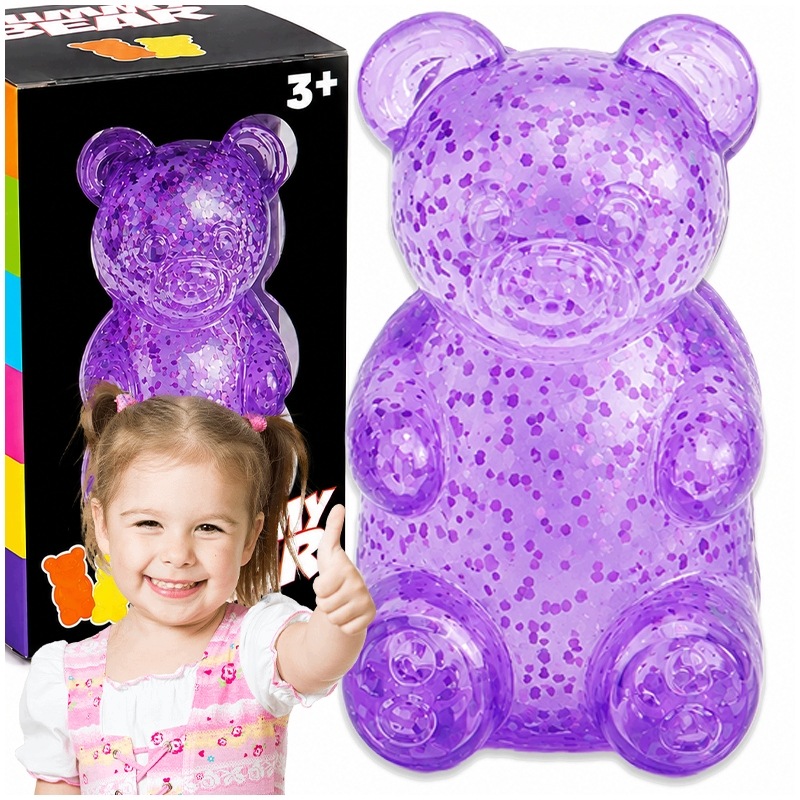 GNIOTEK SENSORY BEAR ANTISTRESS iš TikTok SQUISHY blizgančio žaislo