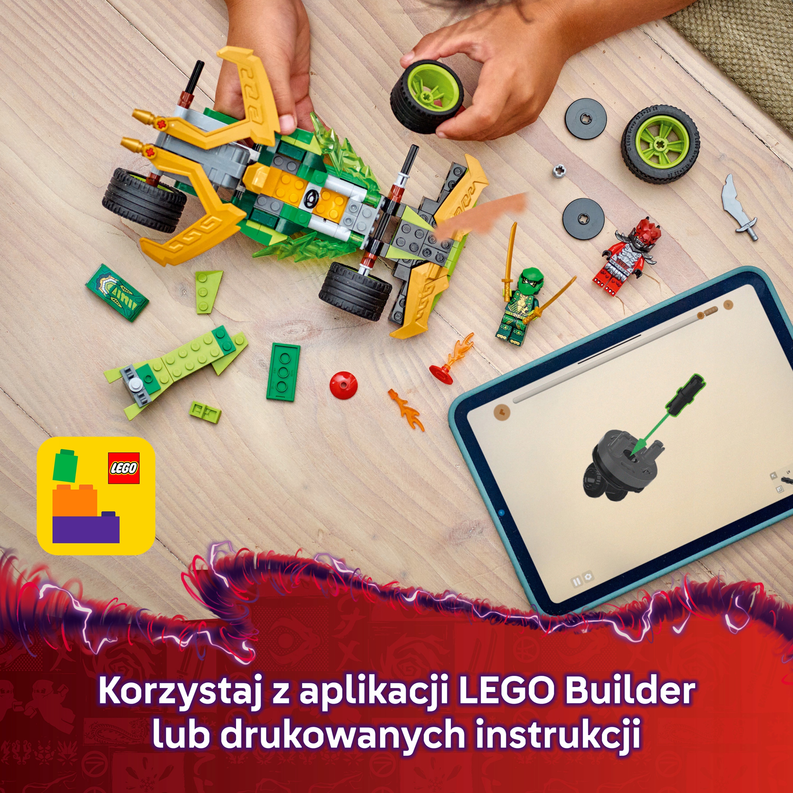 LEGO Ninjago Lloydo lenktyninis automobilis 71828