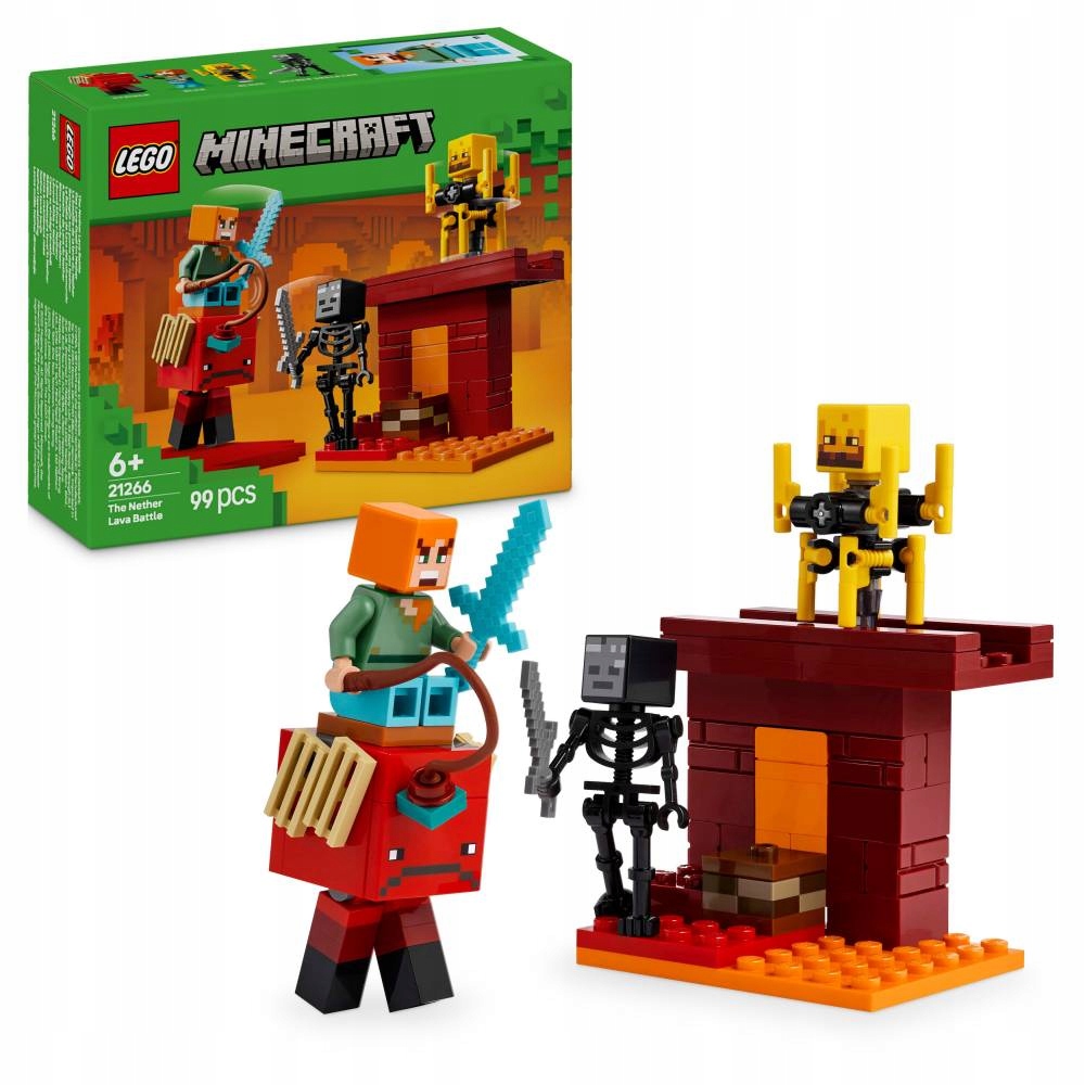 Lego Minecraft bitva ant Nethero tilto 21266