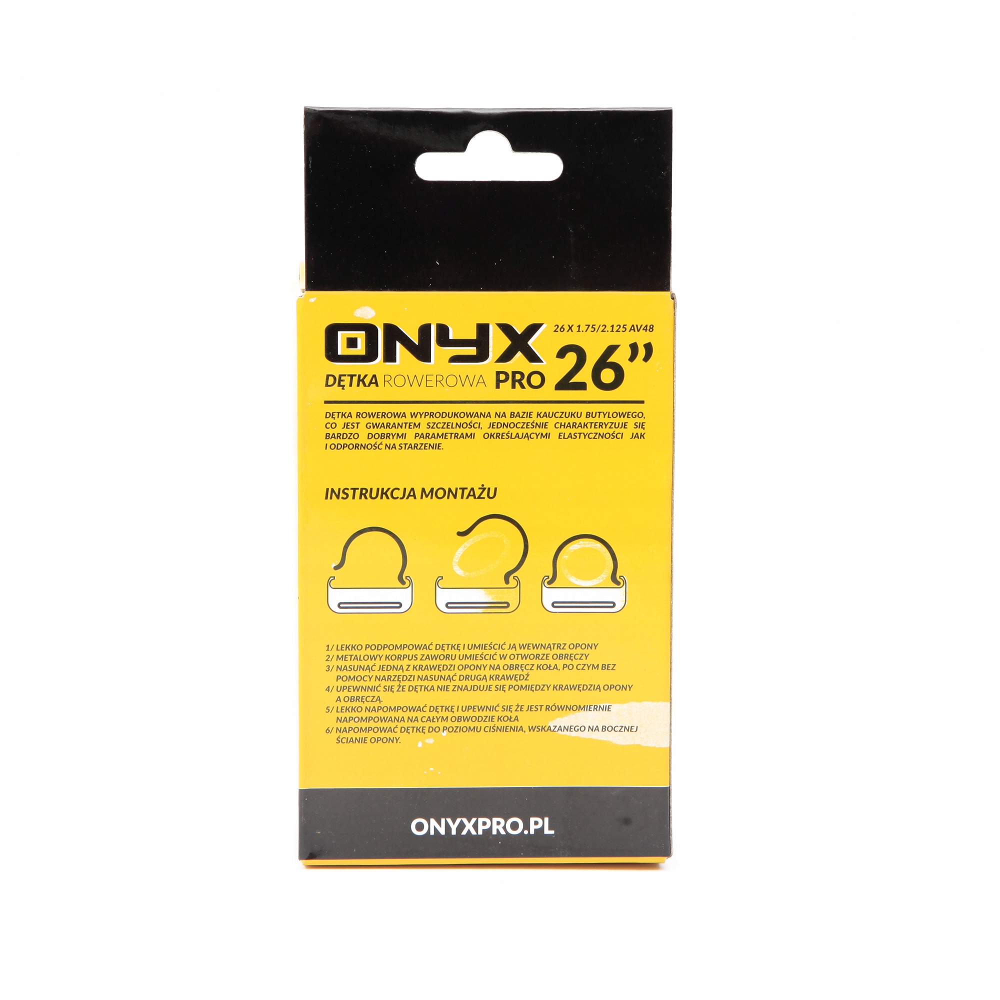 Onyx dėtis dviračiui 26x1.75/2.125 AV 48mm