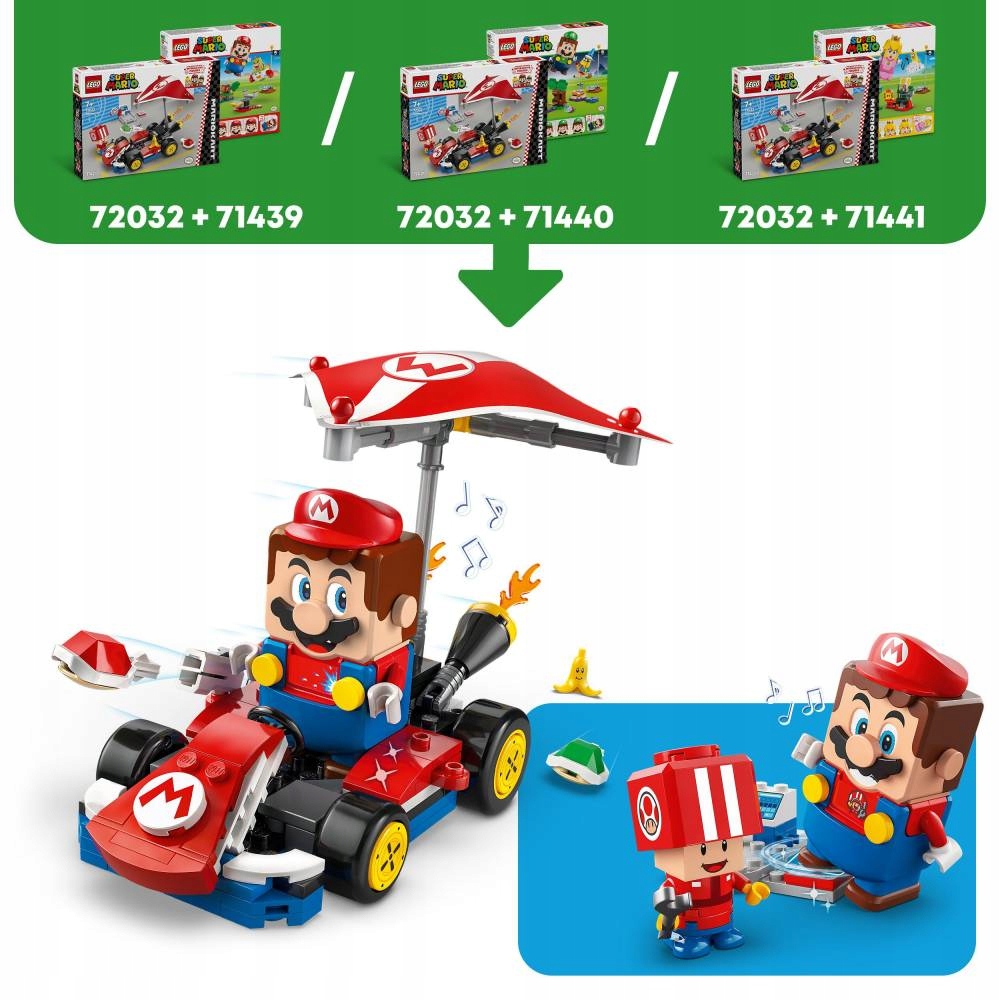 Lego Super Mario 72032 Mario Kart standartinis karts