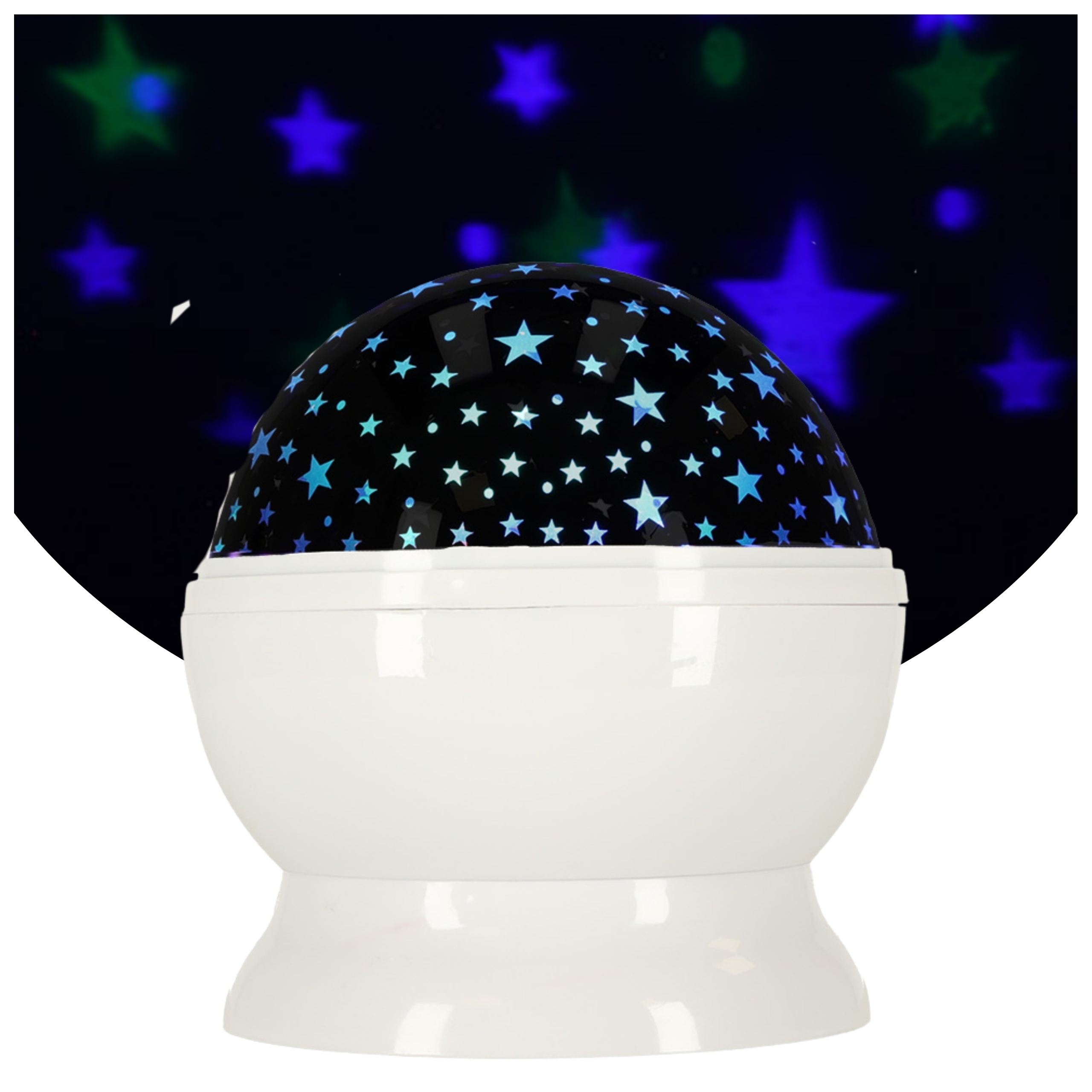 NAKTINIS LEMPAS STARS PROJEKTORIUS VAIKAMS USB 2IN1 SUKIMAS SPALVOTAS LED