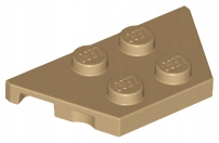 LEGO smėlio spalvos skaidena 2x4 3 vnt