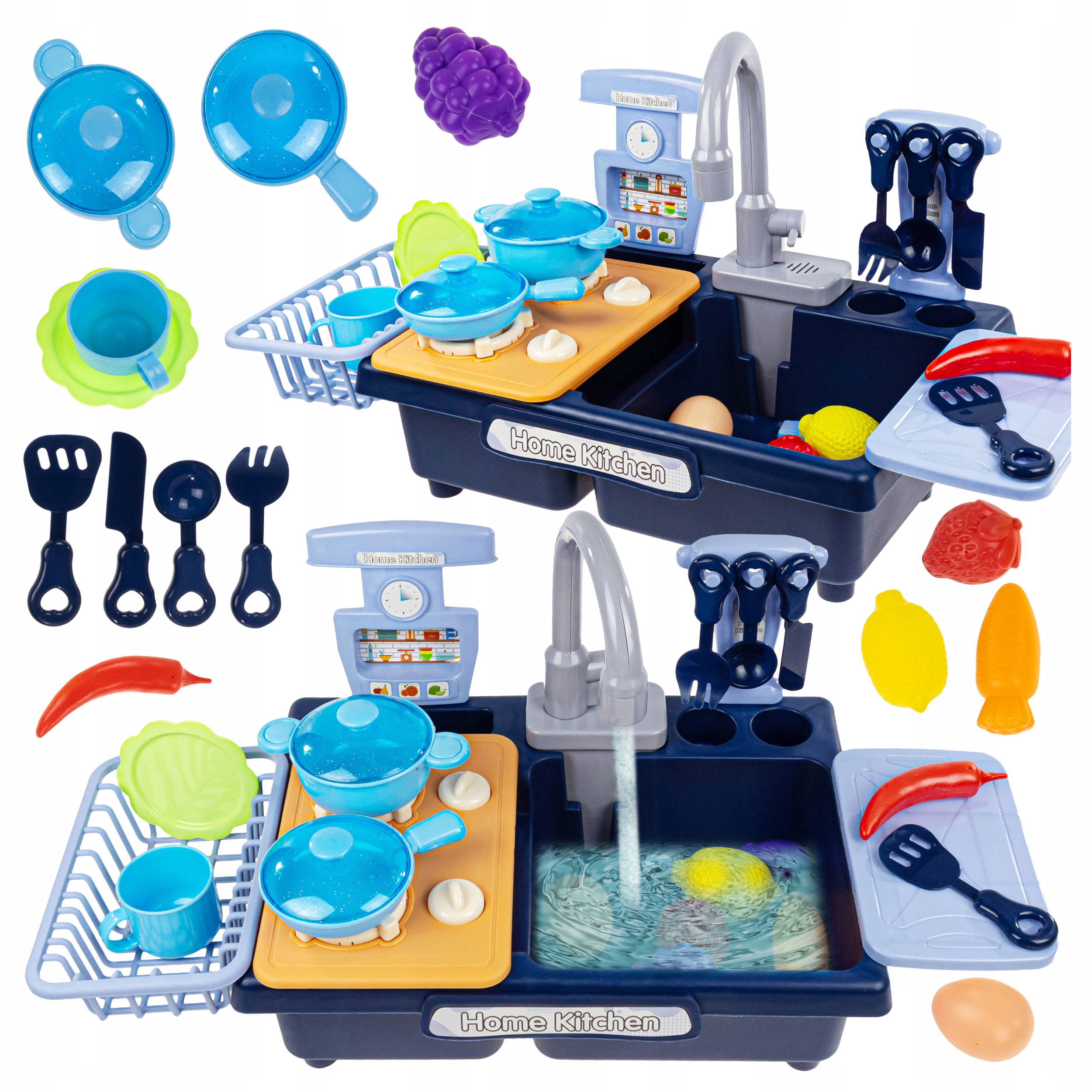 click4TOYS virtuvės kriauklė vaikams 2 in 1
