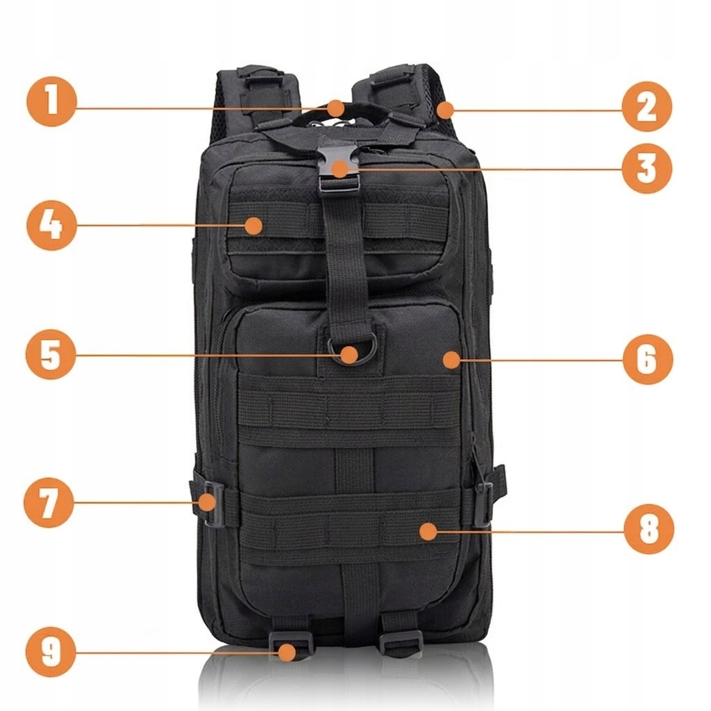 KARINĖ TAKTINĖ KARINĖ KUPRINĖ, VYRŲ SKAUTŲ IŠGYVIMO 35L, JUODAS BK