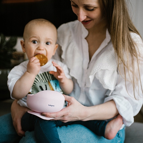 Babyono indų rinkinys lėkštutė šaukštas ir slibiuzis