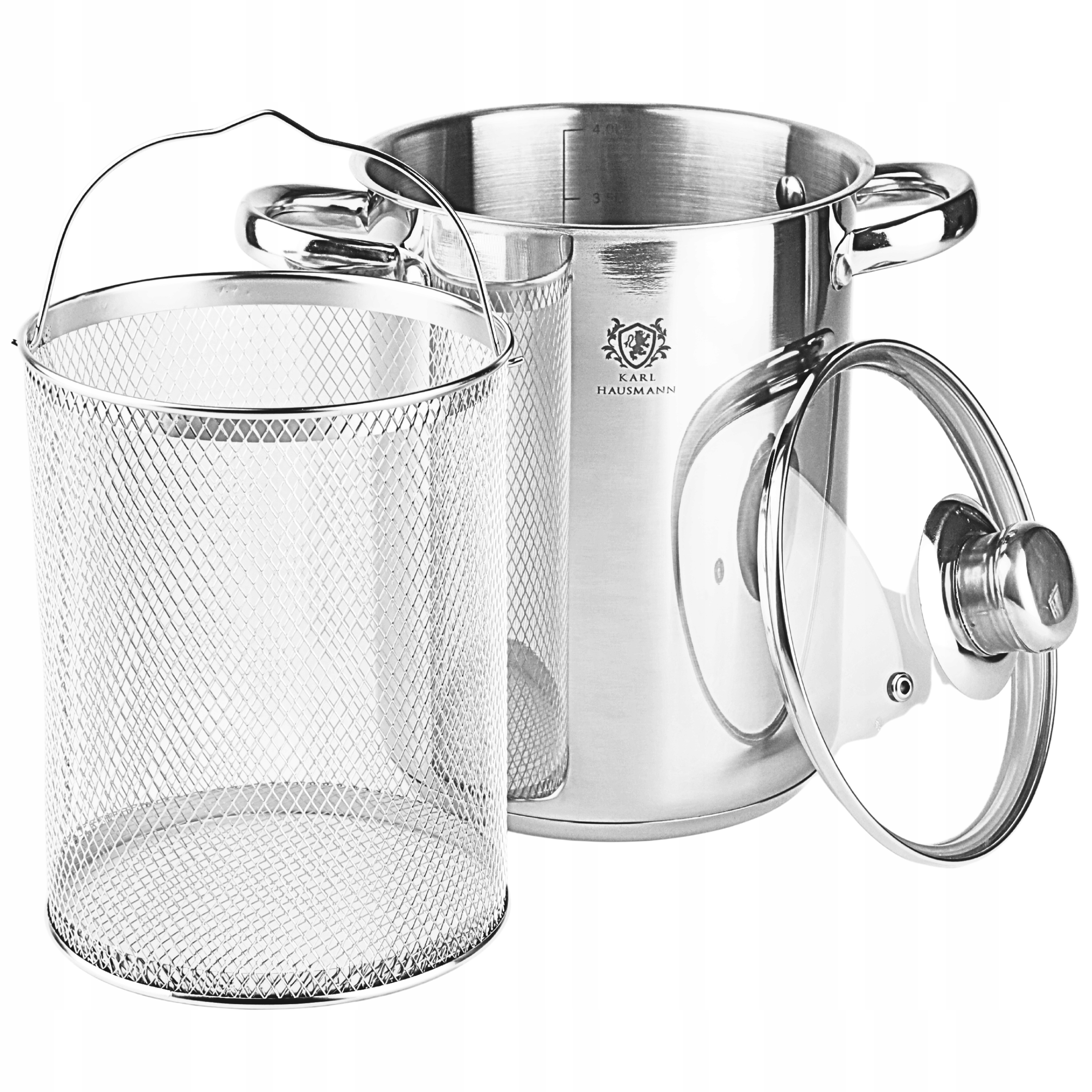 PUODAS ŠPARGŲ, MAkaronų, KUMPIO VIRTUVĖJE, PUODAS KOŠTUMUI, 4L, INDUKCIJAI, DUJOS